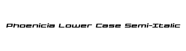 Phoenicia Lower Case Semi-Italic  font caratteri gratis