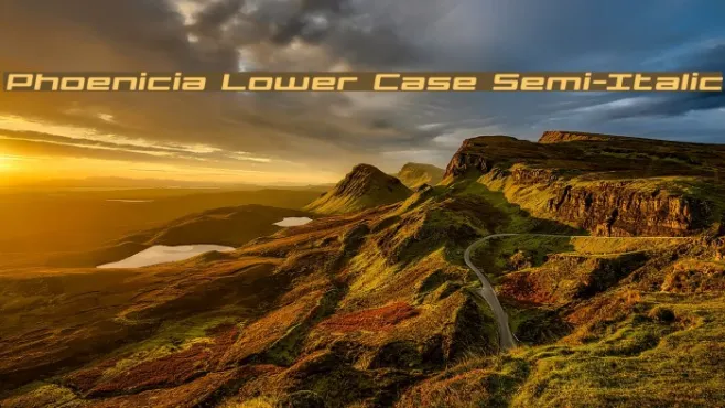 Phoenicia Lower Case Semi-Italic Example 2
