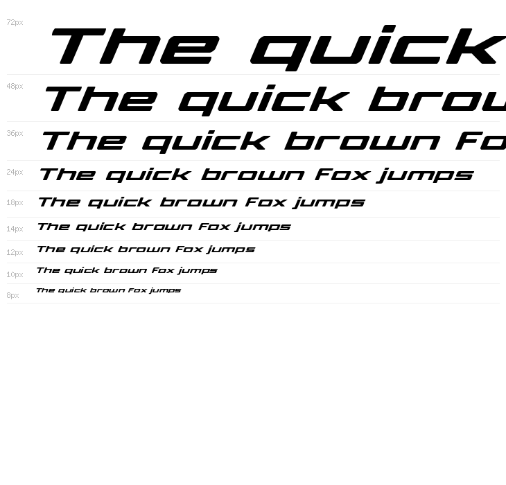 Phoenicia Lower Case Super-Italic Waterfall