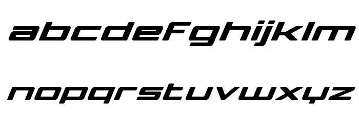 Phoenicia Lower Case Super-Italic Font LOWERCASE