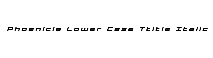 Phoenicia Lower Case Ttitle Italic  les polices de caractères gratuit tlcharger