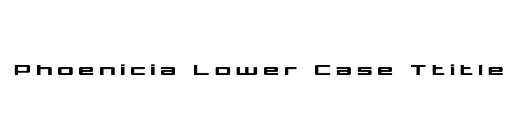 Phoenicia Lower Case Ttitle  Free Fonts Download