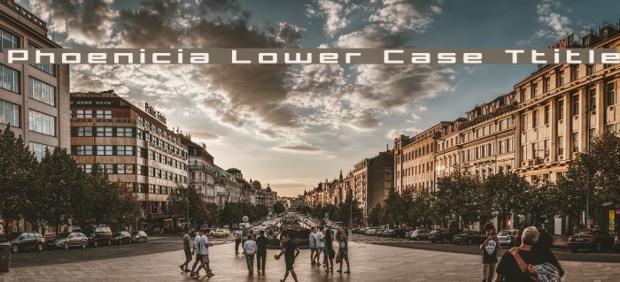 Phoenicia Lower Case Ttitle Font examples