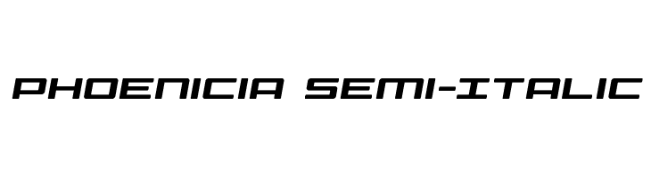 Phoenicia Semi-Italic Font