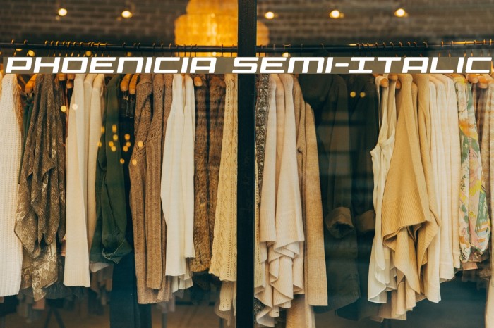 Phoenicia Semi-Italic Font examples