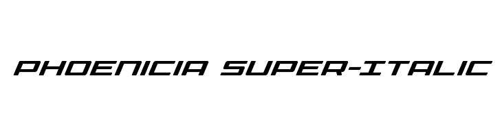 Phoenicia Super-Italic  font caratteri gratis