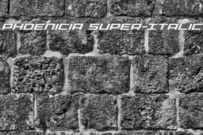 Phoenicia Super-Italic Font examples
