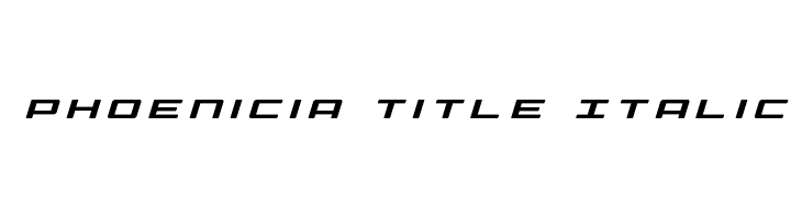 Phoenicia Title Italic  Скачать бесплатные шрифты