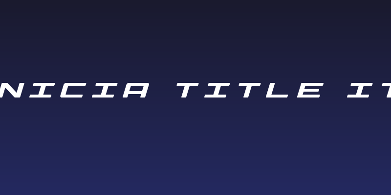 Phoenicia Title Italic Social Header
