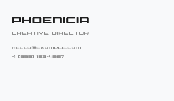 Phoenicia Business Card