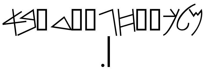 PhoenicianMoabite Thin Font OTHER CHARS