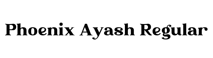 Phoenix Ayash Regular  font caratteri gratis