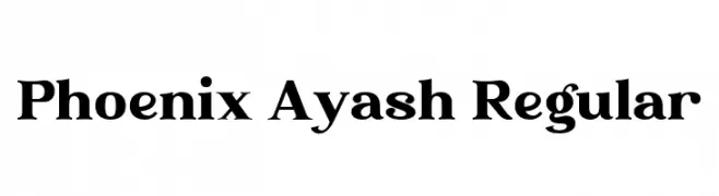 Phoenix Ayash Regular  フリーフォントのダウンロード