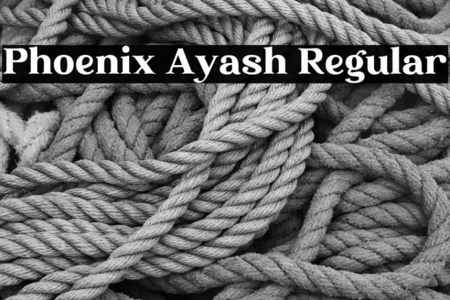 Phoenix Ayash Regular Font examples