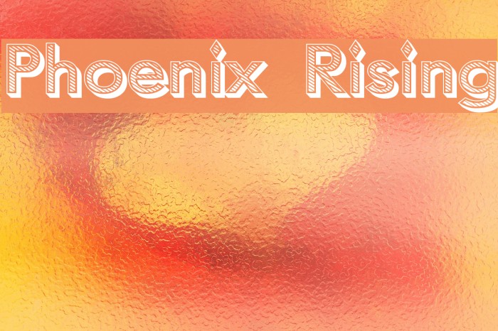 Phoenix Rising Font examples