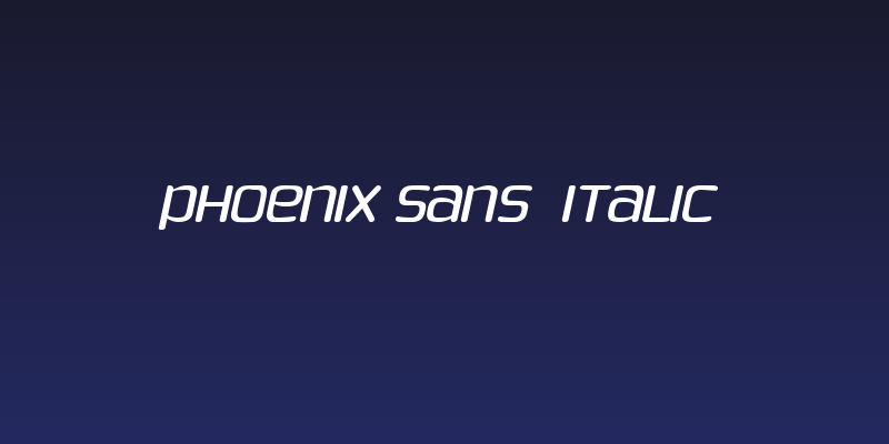 Phoenix Sans  Italic Social Header