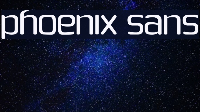 Phoenix Sans フォント examples