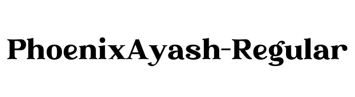 PhoenixAyash-Regular  フリーフォントのダウンロード
