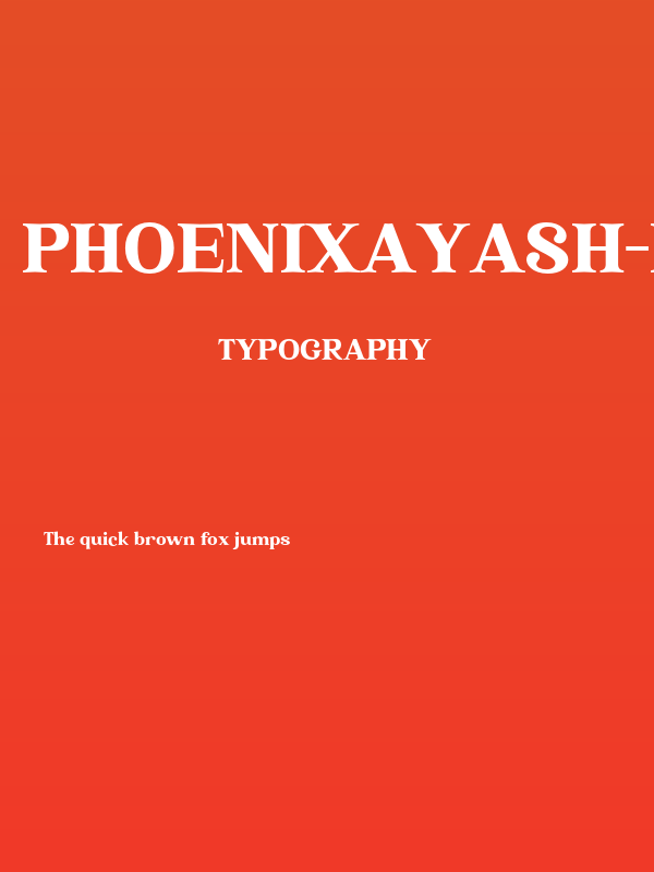PhoenixAyash-Regular Poster