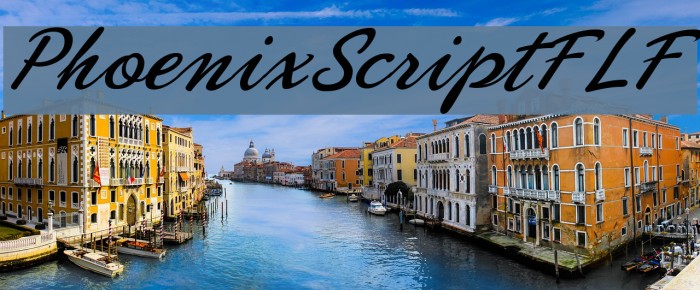PhoenixScriptFLF Font examples