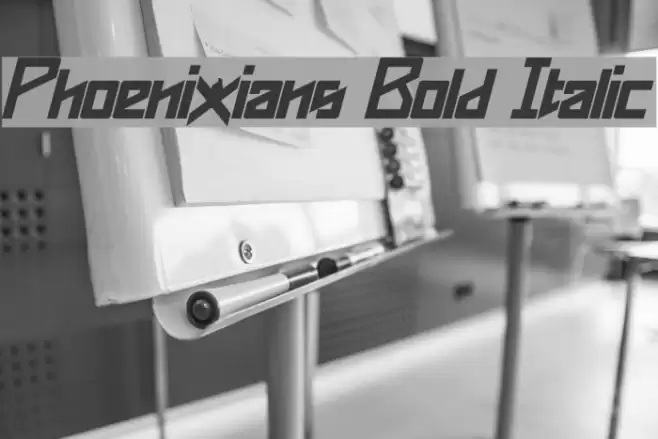 Phoenixians Bold Italic Font examples
