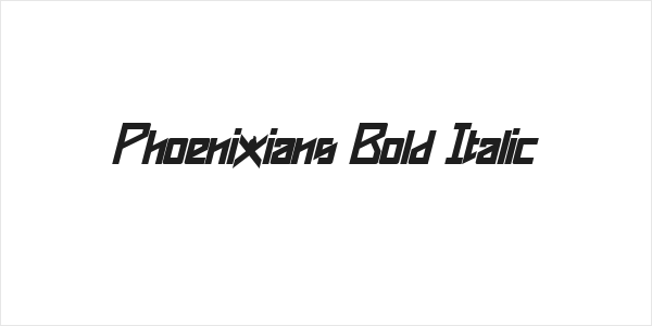 Phoenixians Bold Italic Logo