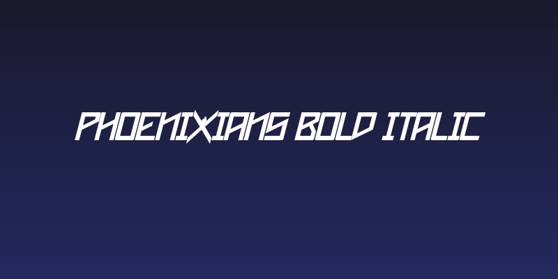 Phoenixians Bold Italic Social Header