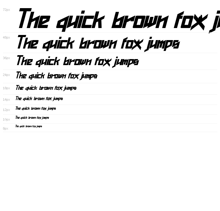 Phoenixians Bold Italic Waterfall