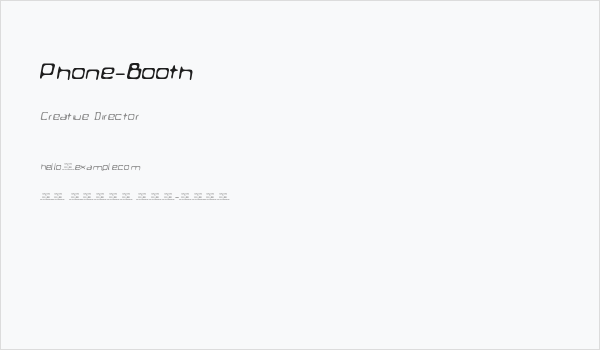 Phone-Booth Business Card