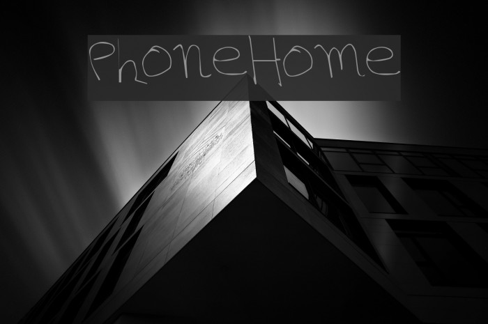 PhoneHome Font examples