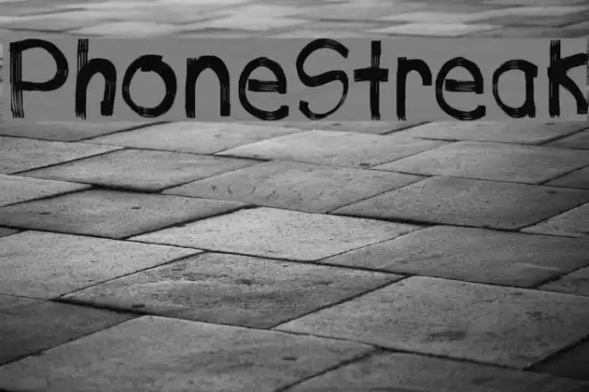 PhoneStreak Font examples