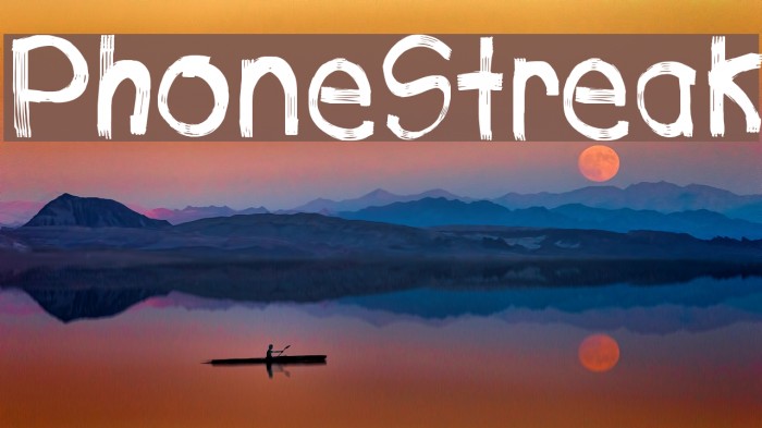 PhoneStreak Font examples