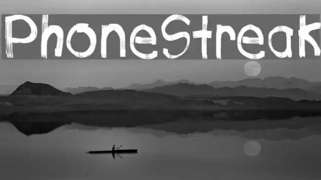 PhoneStreak Font examples