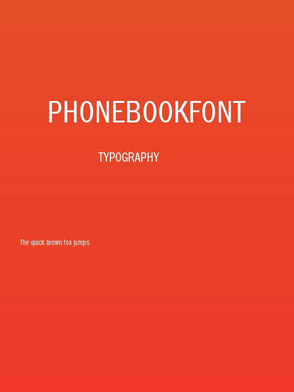 PhonebookFont Poster
