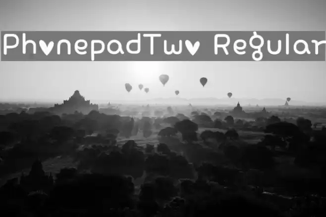 PhonepadTwo Regular フォント examples