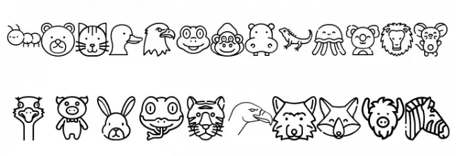 PhonicsAnimals2 Schriftart Groß