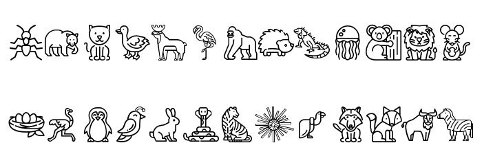 PhonicsAnimals2 Font LOWERCASE