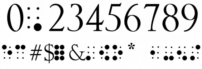 Phono Braille Font OTHER CHARS