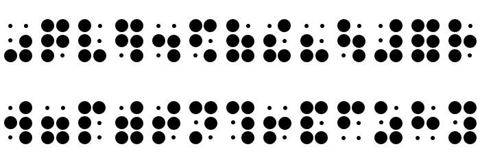 Phono Braille Font LOWERCASE