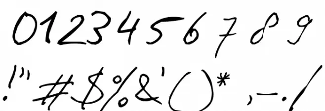 PhontPhreak's Handwriting Fonte OUTROS PERSONAGENS