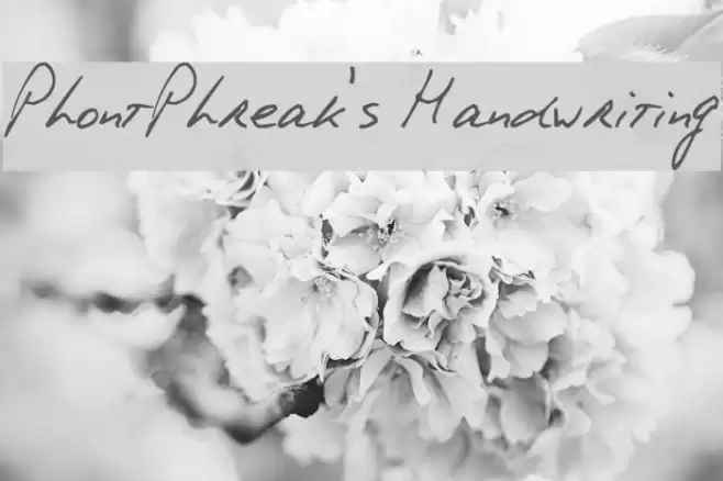 PhontPhreak's Handwriting Fonte examples