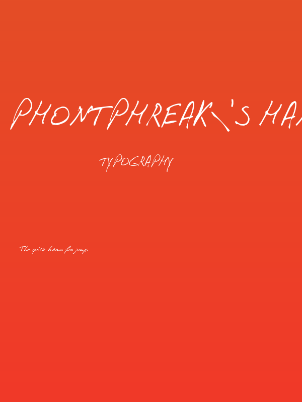 PhontPhreak's Handwriting Poster