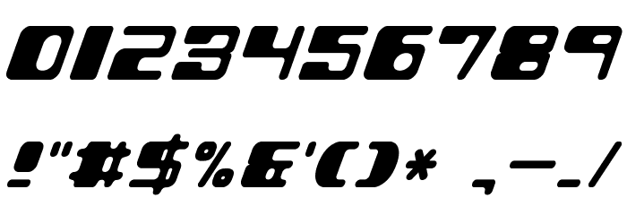 Phorfeit Slant BRK Font OTHER CHARS