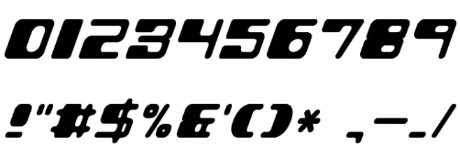 Phorfeit Slant BRK Шрифта ДРУГИЕ символов