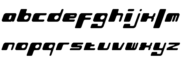 Phorfeit Slant BRK Font LOWERCASE