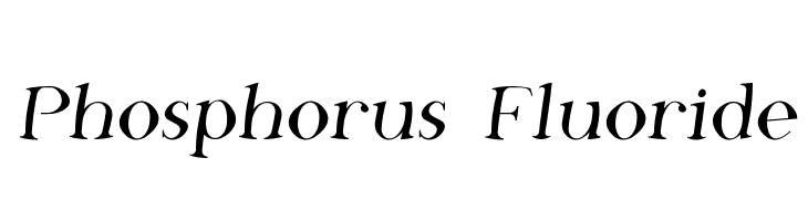 Phosphorus Fluoride Font