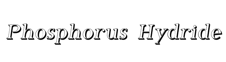 Phosphorus Hydride Font