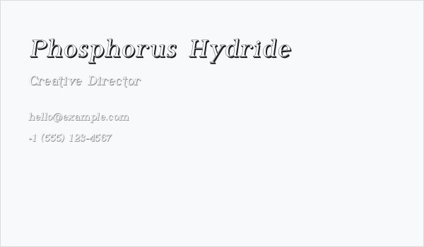Phosphorus Hydride Business Card