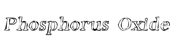 Phosphorus Oxide Font
