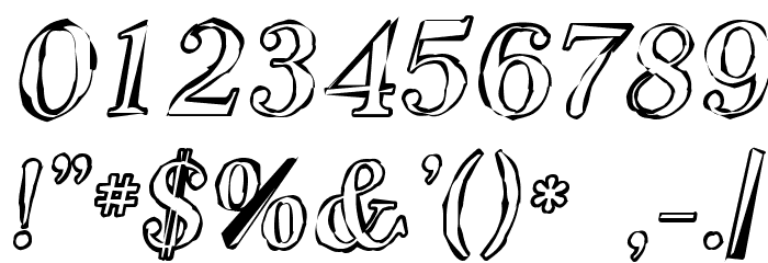 Phosphorus Oxide Font OTHER CHARS
